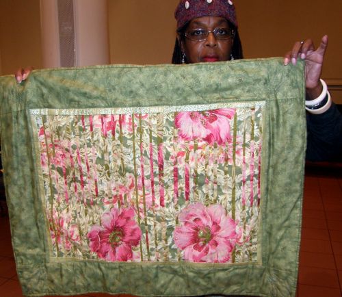 Sandi Howell-Madame Pompador's Hanging Garden-Quilters of color Challenge 2012