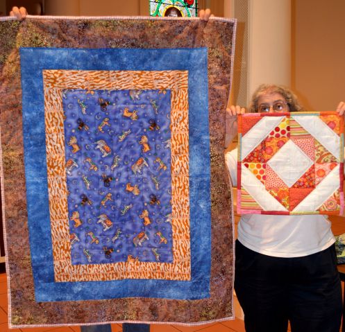 Karen Sternberg- Yellow and White Small Quilt and Blue/Green Sampler