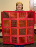 Red Plaid Lap Quilt 