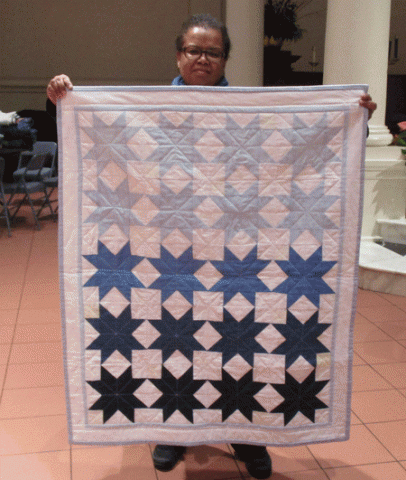 Blue and White Star Quilt