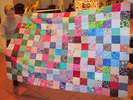 Mary Ferry - Quilt Top with Random Squares