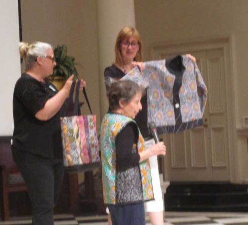 Peggy McGeary - Vest, Jacket and Tote Bag in Aboriginal Fabrics