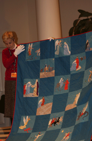 Applique Quilt with Bible Scenes