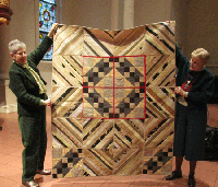Cream and Grey Strip Quilt