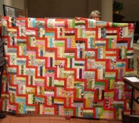 Claire Surovell - Rail Fence Quilt Top for Charity