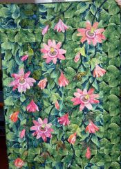 Marilyn Korn-Passion Flowers-applique, embroidery, handquilted and pieced