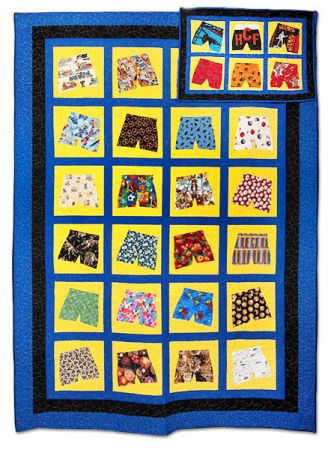 203: Boxer Shorts Memory Quilt by Betty Belford