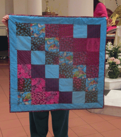 Joan Hellman - Pink and Blue Charity Quilt