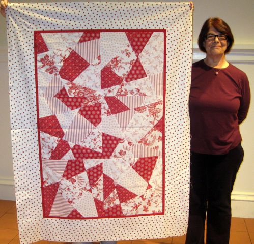 Judy Stadler-Red and White Quilt Top