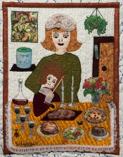 Shabbat - Detail from Traditions by Roz Manor