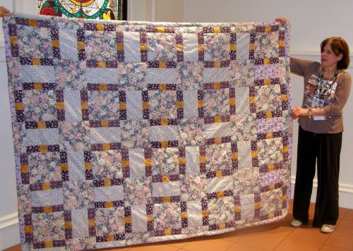 Jane Adler-Charity Quilt-twin floral quilt