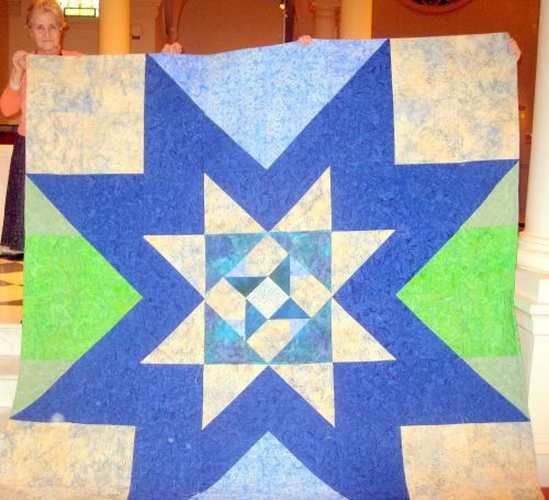 Mary Butler-Follow Your Star-Queen quilt for a cousin's just married daughter-her chosen colors