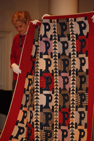 Quilt with the Letter "P"