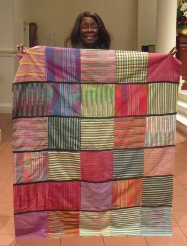 Betty Robertson - striped baby quilt top