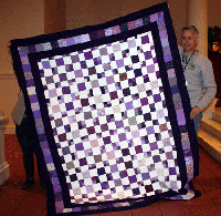 Michael Greenberg - Large Purple and White Quilt