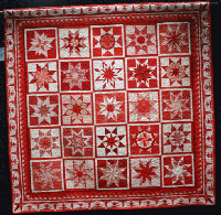 Lucille Poleshuck "Red & White Stars" (Large Pieced)